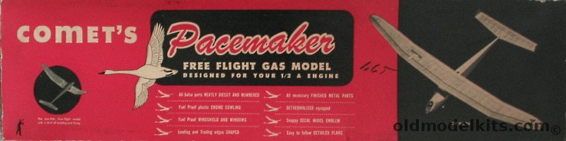 Comet Pacemaker - Gas Free Flight Competition Aircraft, T4 plastic model kit